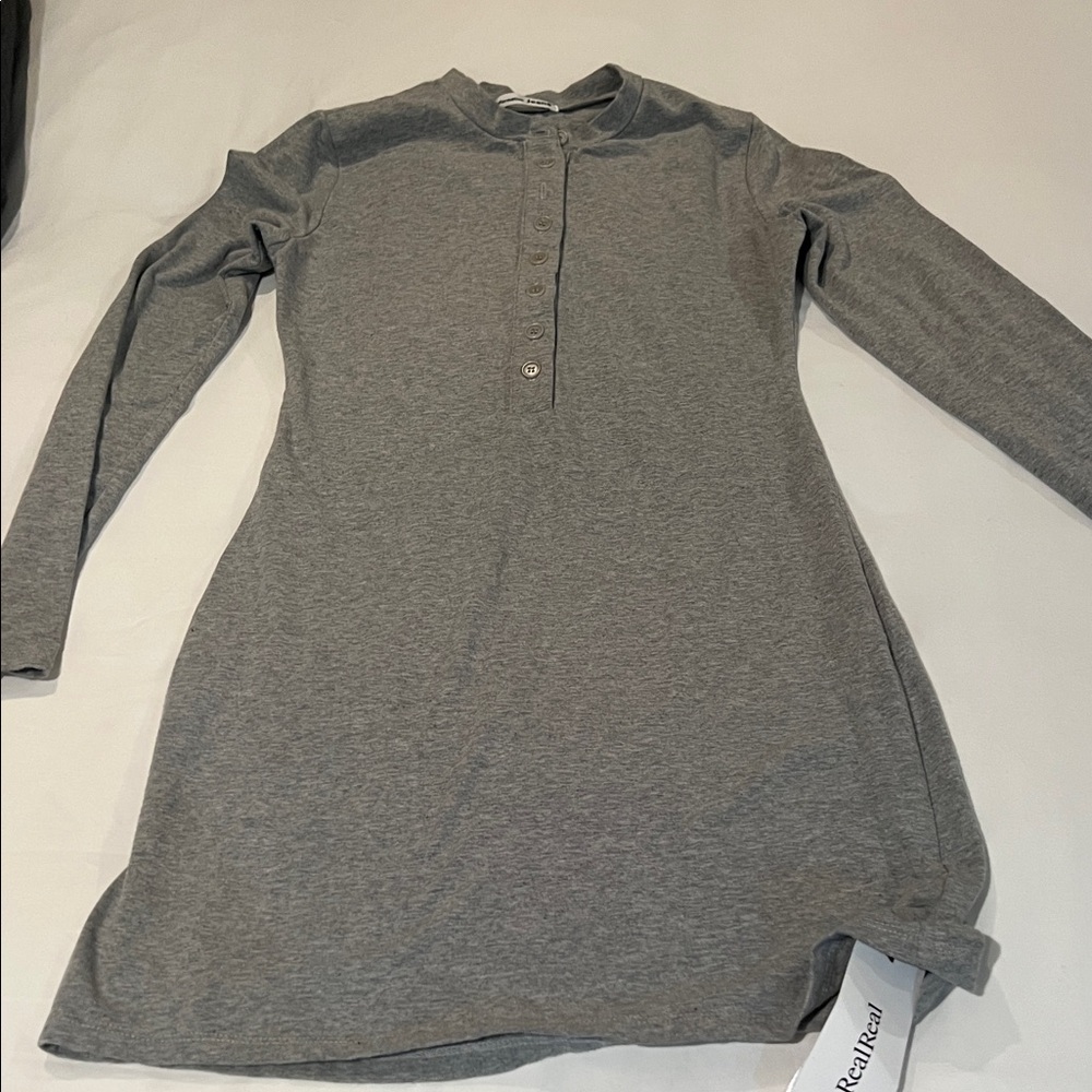 Reformation Gray Long Sleeve Dress